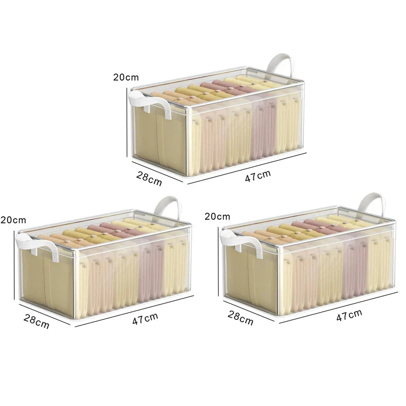 ClearBoxx Aufbewahrungsbox | Transparent & Robustes Design | Faltbar & Platzsparend