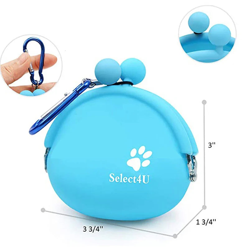 Snaccie | Silikon-Leckerlibeutel Für Hunde | BPA-frei | Leicht & Dicht | Mit Clip & Klett