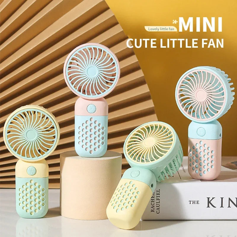 Frizlino | Mini-Handventilator | USB, Leise, Cartoon-Design | Für Schule, Reisen & Sommerfreizeit