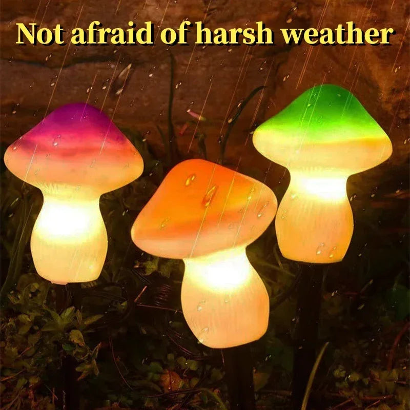 GlowShroom | 3er-Set Solar-Pilzleuchten | Warmweißes LED-Licht | Für Garten, Terrasse & Hochzeiten