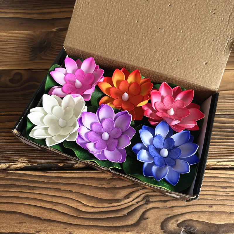 GlowLotus Solar-Lotuslampe | Wassersensor | Warmweißes Licht für Teich & Garten