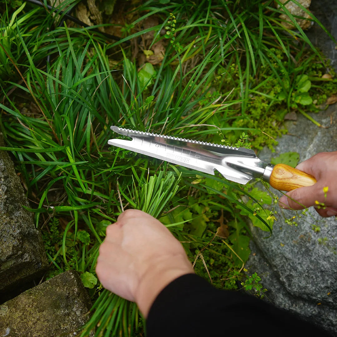 GardenPro | Handschaufel Edelstahl | Ergonomischer Buchenholzgriff | Vielseitig Einsetzbar