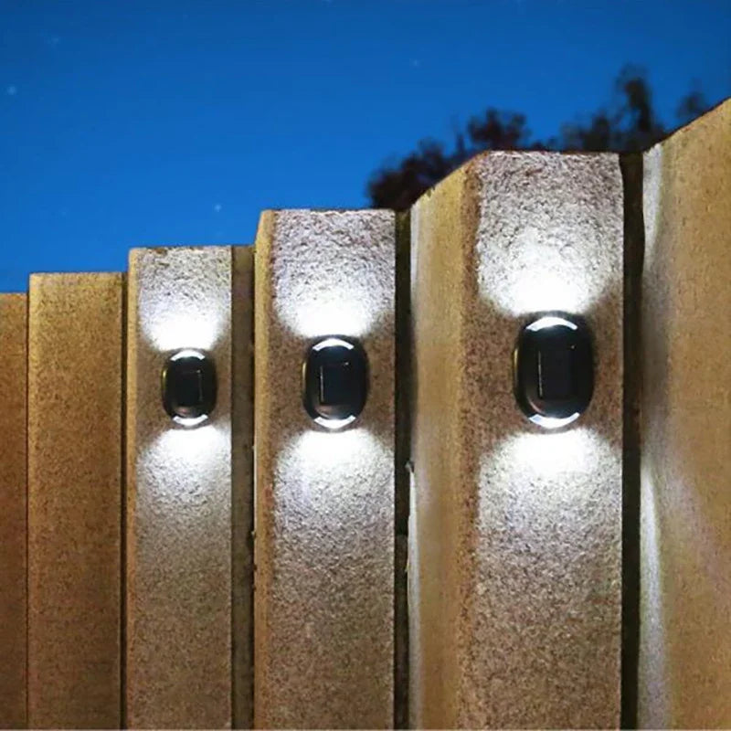 Solurea Solar Wandlampe Oval | IP65 Wetterfest | Up & Down Lichtdesign | Für Garten & Außenbeleuchtung