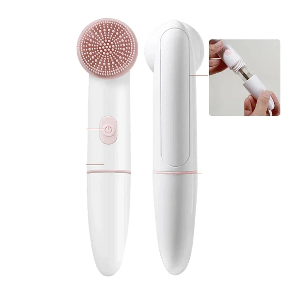 Silkiva 2-in-1 Reinigungsbürste | Sonic-Vibration & Massage | Für Empfindliche Haut | IPX6 Wasserdicht | Batteriebetrieben