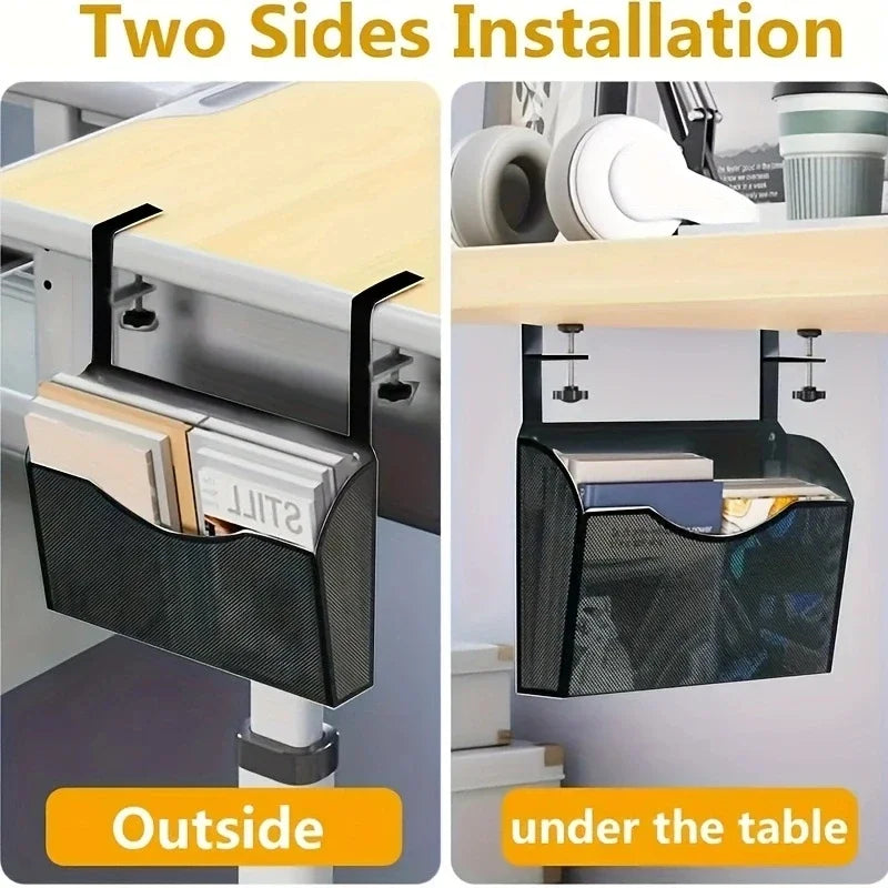 Deskloft ClipDrawer | Klemmbare Schreibtisch-Schublade | Kein Bohren | Metall Schwarz/Weiß