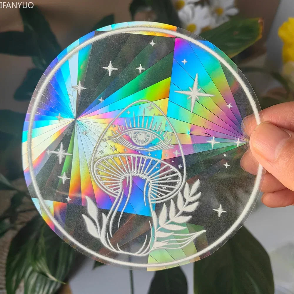 SunGlow Fenstersticker | 3D Regenbogen-Effekt | Selbstklebend & Wiederverwendbar