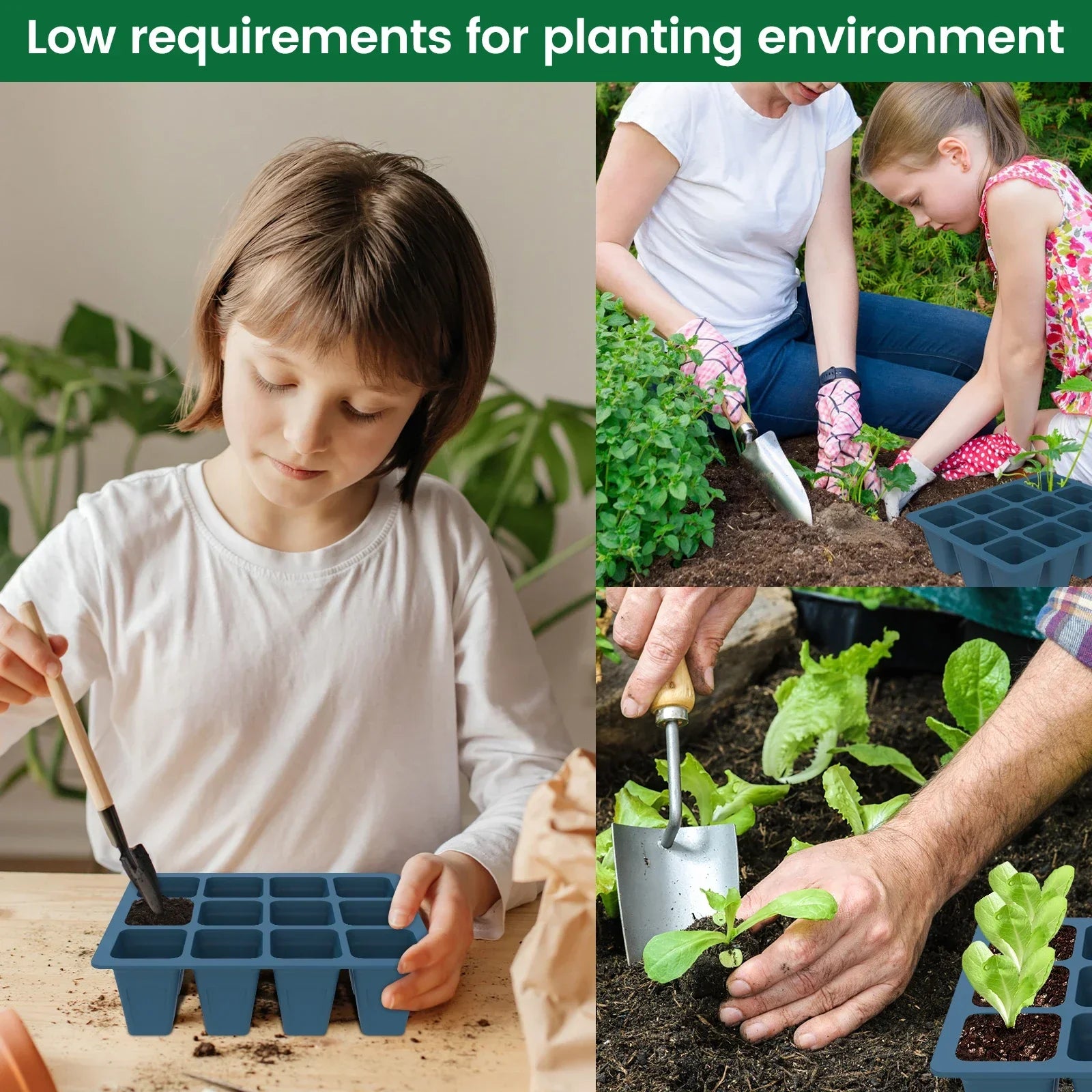 RootFlex Anzuchtplatte | 100 % Silikon | Wiederverwendbar & Wetterfest | Für Kräuter, Gemüse & Blumen