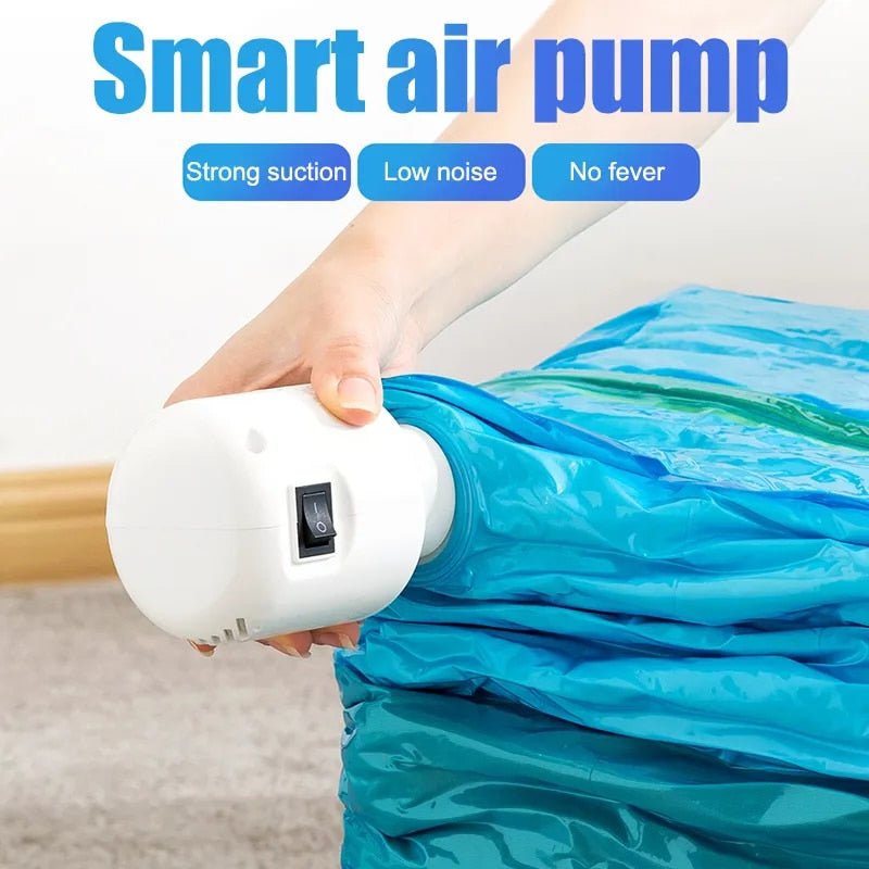 AirCompact - kompakte Aufbewahrung mit elektrischer Pumpe und Taschen
