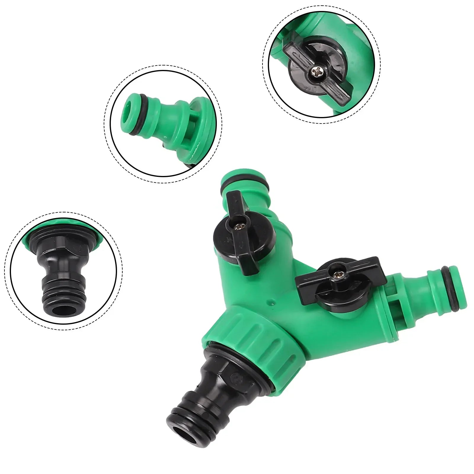 HydroFlow AquaDuo | 2-Wege-Wasserverteiler | Flexibel & Robust | Für Garten & Balkon