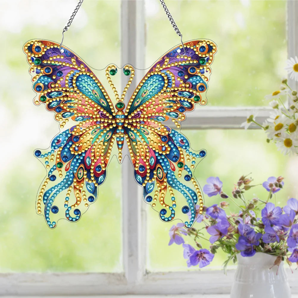 GlitterWings | Schmetterlingsanhänger 5D Diamantmalerei | Funkenzauber für dein Zuhause