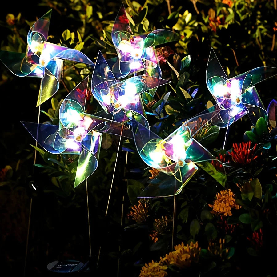 SolarWindzauber | LED Windmühlen-Lampe | Garten & Balkon | Automatisch & Dekorativ