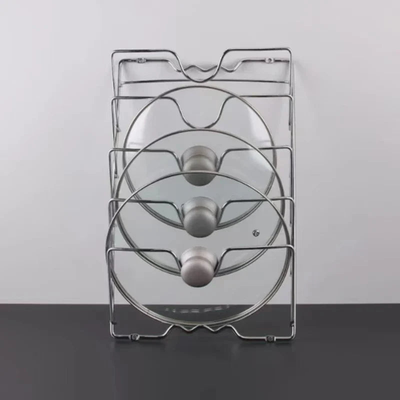 TopShelf | Wand-Topfdeckelhalter | Rostfreies Metall | Platzsparend & Multifunktional