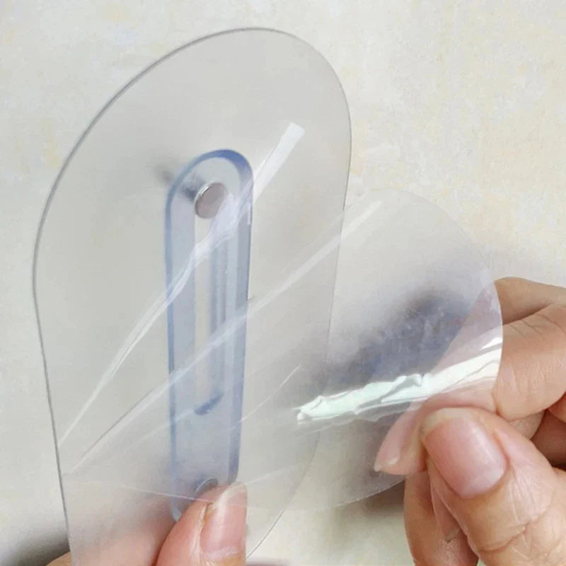 FixPro DuoHook | Transparente Wandhaken | Starke Haftkraft | Doppeldübel-System | 2er-Set