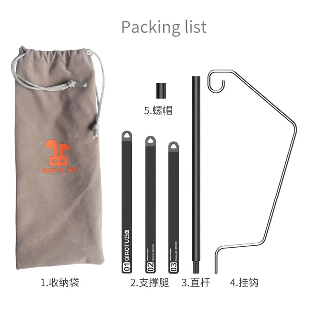 OUTRAY FlexLite Laternenständer | Ultraleicht & Kompakt | Einfach Abnehmbar | Für Outdoor-Aktivitäten