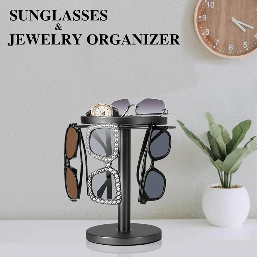 Vistara | Brillen- & Schmuck-Organizer | 360° Drehfunktion, robust & elegant | Schminktisch & Ankleidezimmer
