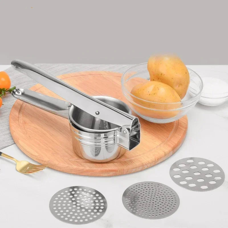 PurePress | Kartoffelpresse Edelstahl | Ergonomisch & Langlebig | Perfekt für Pürees