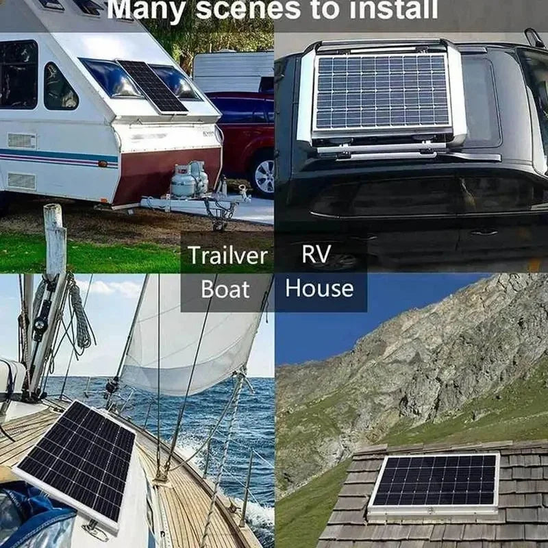 SolarEdge Power | 100W Solarpanel für Outdoor und Fahrzeuge | Tragbar und Wetterfest