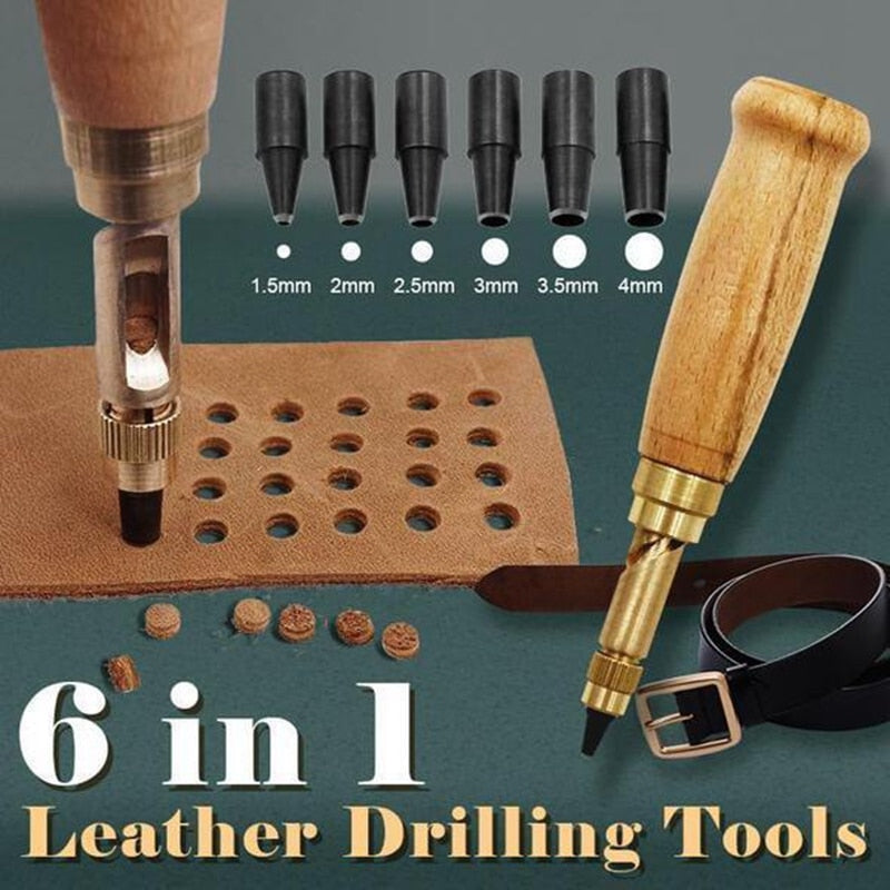 LeatherHole - 6-in-1 Lederlocher Rotationslocher [Letzter Tag Rabatt]