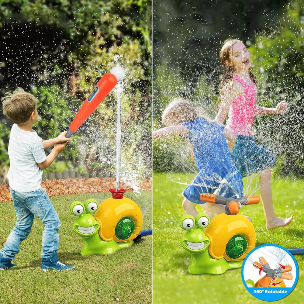 SnailSplash | Wassersprinkler im Schneckendesign | Interaktiver Spielspaß | Für Garten & Pool
