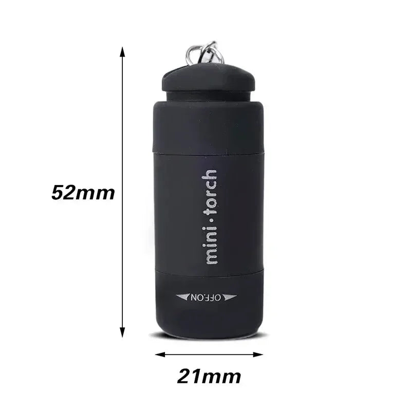Glintora Mini-LED-Taschenlampe | Schlüssellicht mit USB-Ladung | Ultrakompakt & Wetterfest | Für Outdoor & Alltag