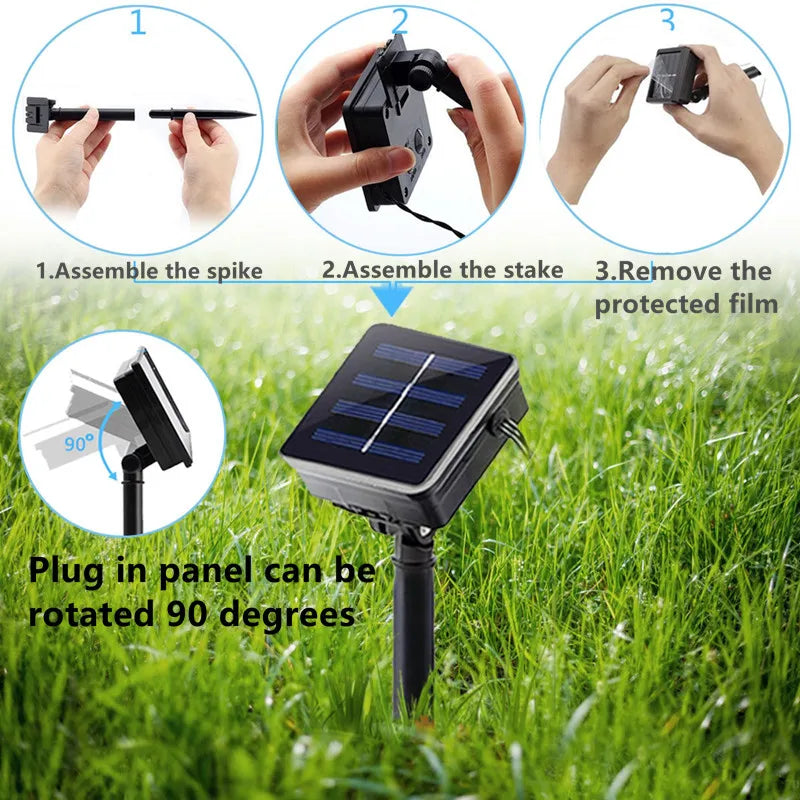 LumaGlow | Solarbetriebene Lichterkette für Außenbereich