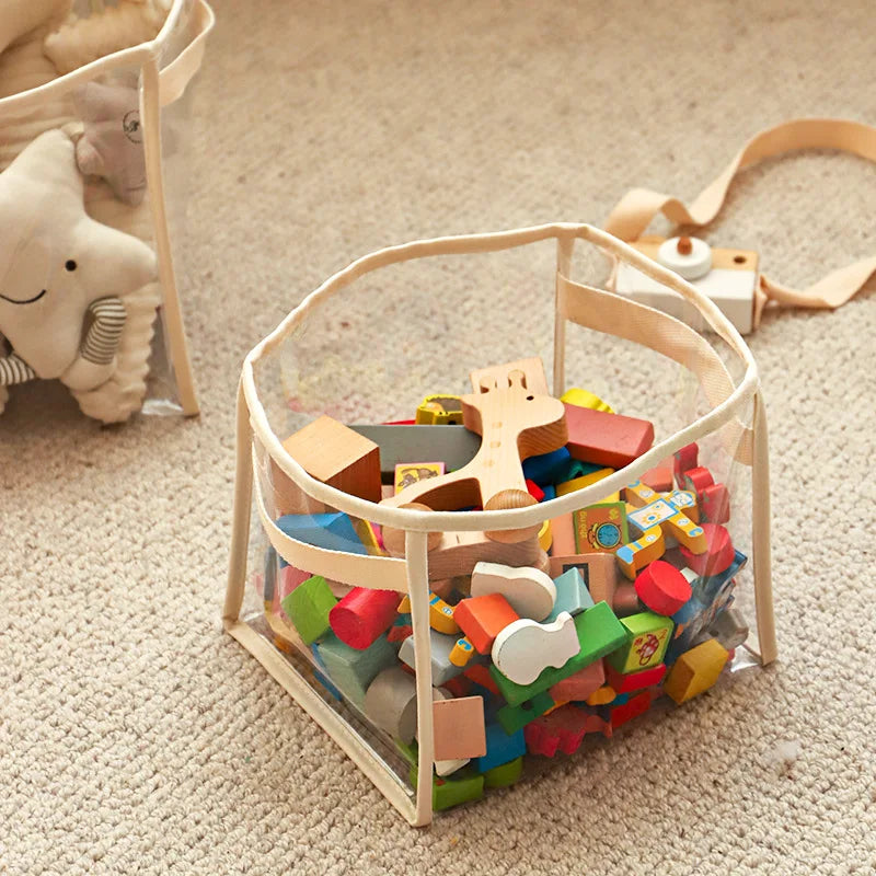 TidyBox Kids Aufbewahrungsbox Transparent | Großes Volumen | Faltbar & Wasserdicht