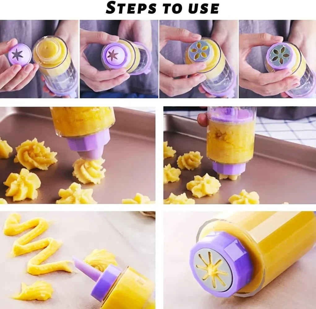 BakeMaster DelightPress | Keks- und Spritzbeutel Set | Ergonomisch | Lebensmittelecht