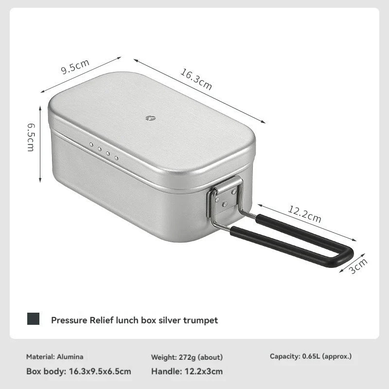 PureLunch Alu-Lunchbox mit Druckausgleichsventil | Robustes Design für unterwegs