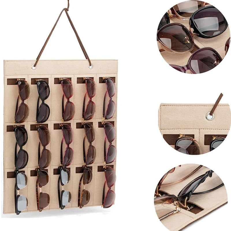 VisioRack | Brillen Organizer | Staubschutz & platzsparend | Für Schlafzimmer, Flur & Ankleidezimmer