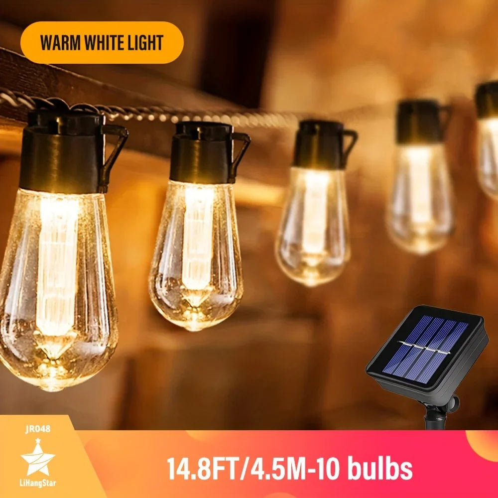 LumaTwist | Solar LED Lichterkette | Automatisches Ein- und Ausschalten | Wetterfest für Garten & Terrasse