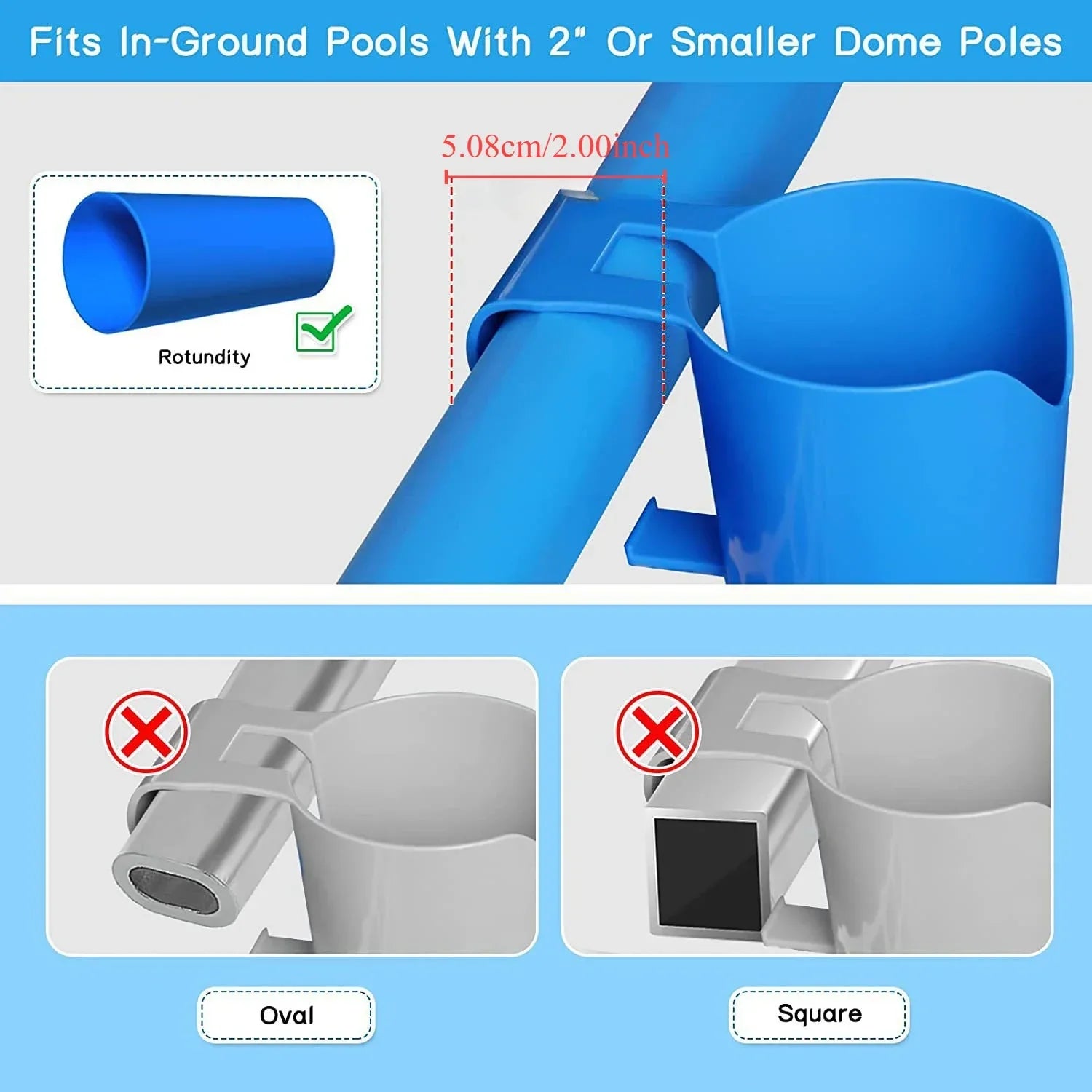 AquaGrip Getränkehalter | Flexibel & Stabil | Clip-on Poolablage | Für Dosen & Gadgets