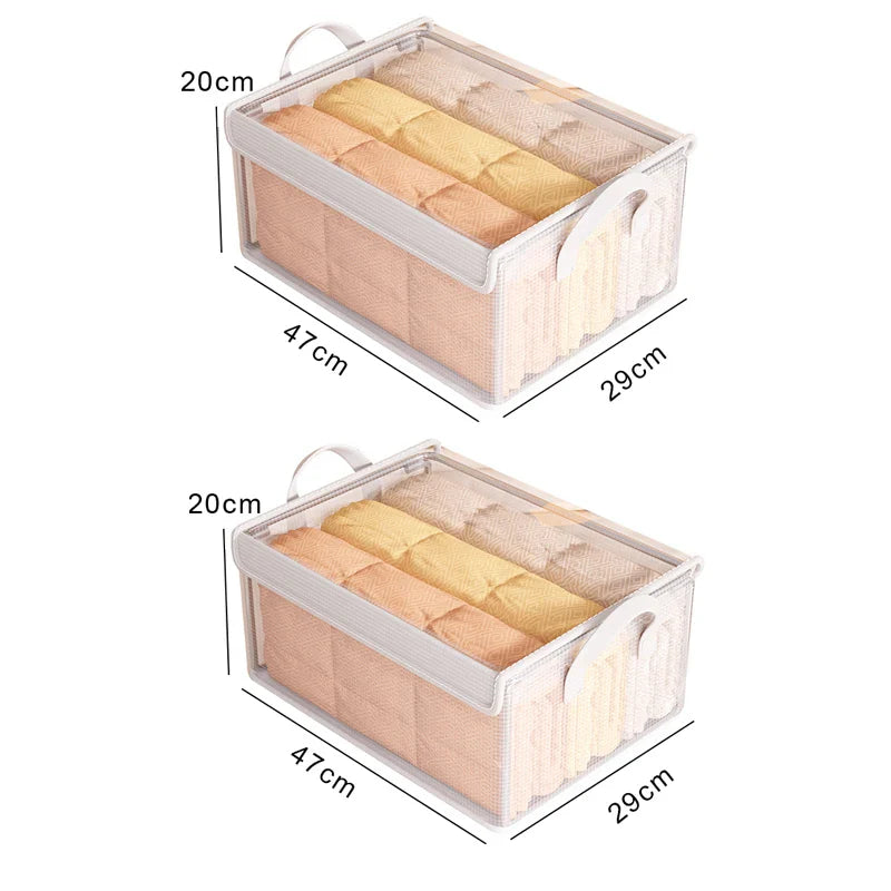 ClearBoxx Aufbewahrungsbox | Transparent & Robustes Design | Faltbar & Platzsparend