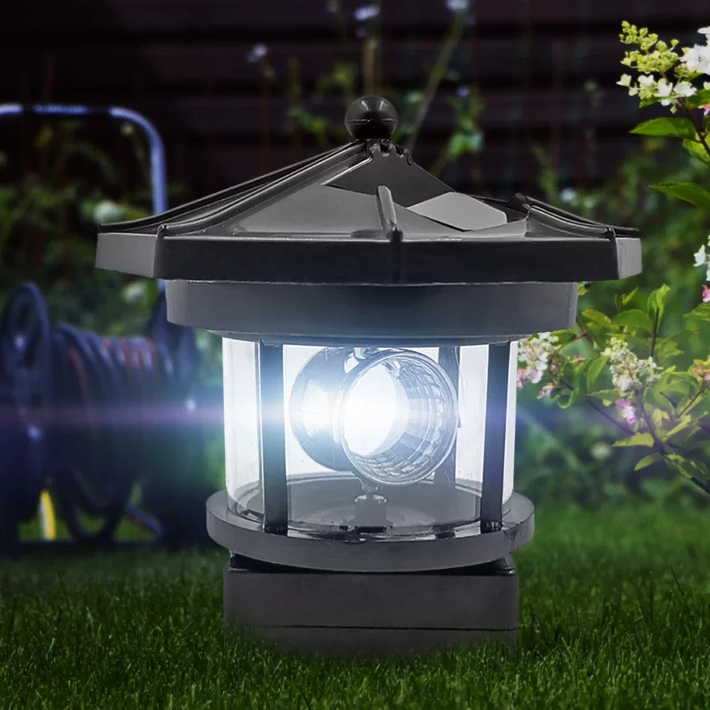 LumaLighthouse | Solarbetriebene Leuchtturmlampe | Automatischer Lichtsensor | Robustes Design