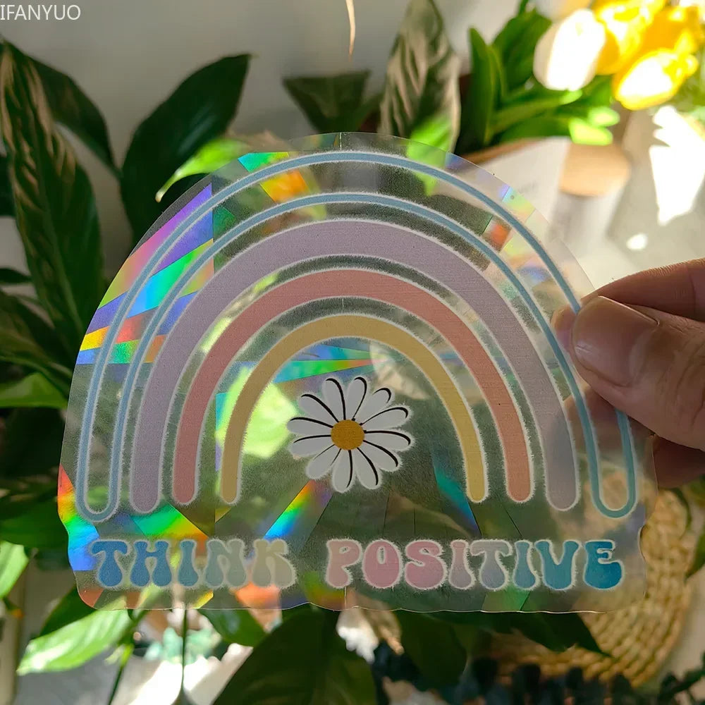 SunGlow Fenstersticker | 3D Regenbogen-Effekt | Selbstklebend & Wiederverwendbar