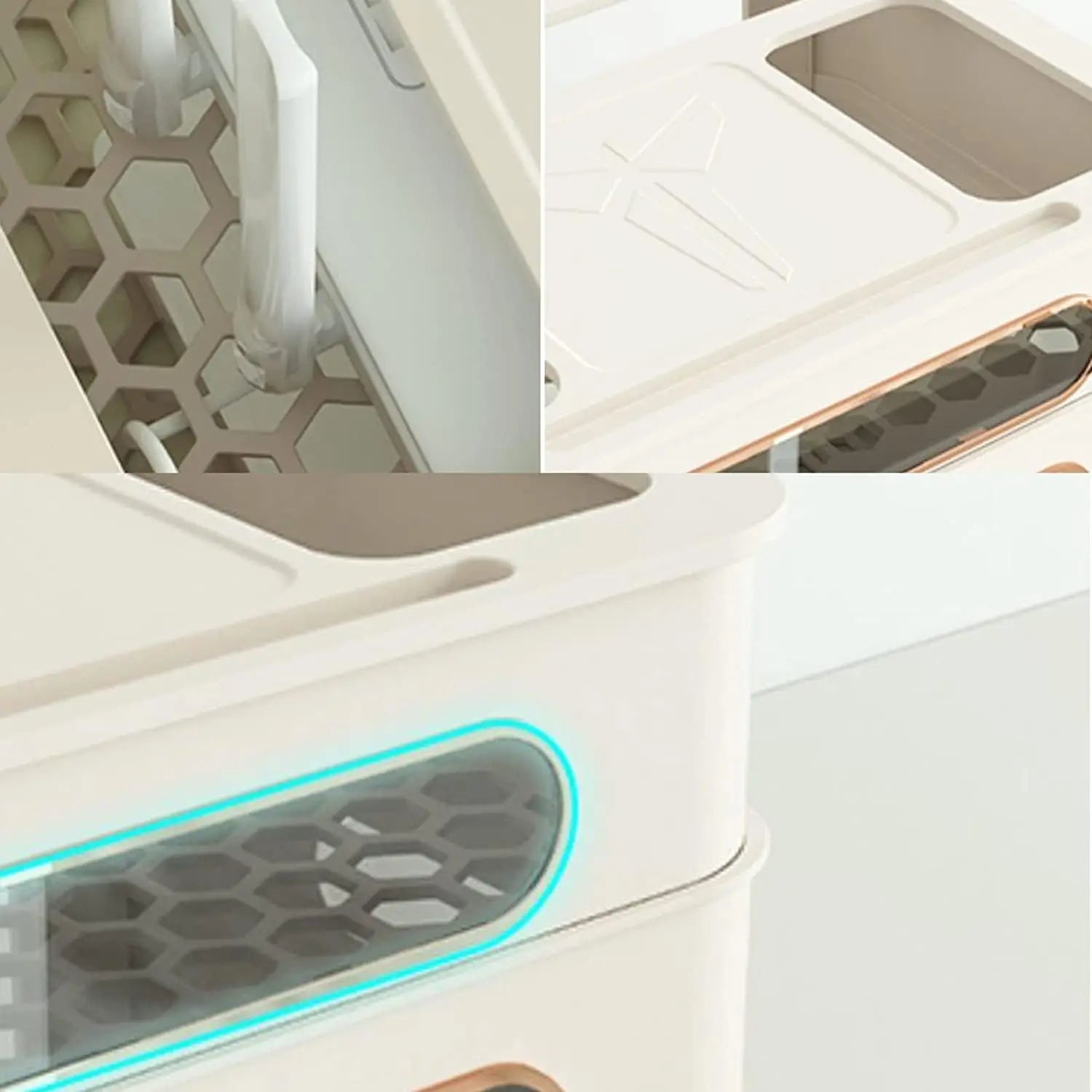 NetCove Box | Router & Kabel Organizer | Mehrstöckig Mit Signalfenster | Für Büro & Zuhause