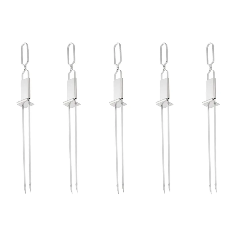GrillCraft ProSkewers | Edelstahlspieße | Doppelzinken & Schieberegler | Für BBQ & Grillen