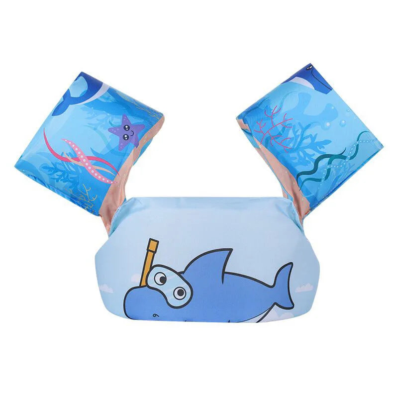 Aquabini Kinder Schwimmhilfe | Schwimmweste mit Armflügeln | Verstellbar & Sicher | Buntes Design