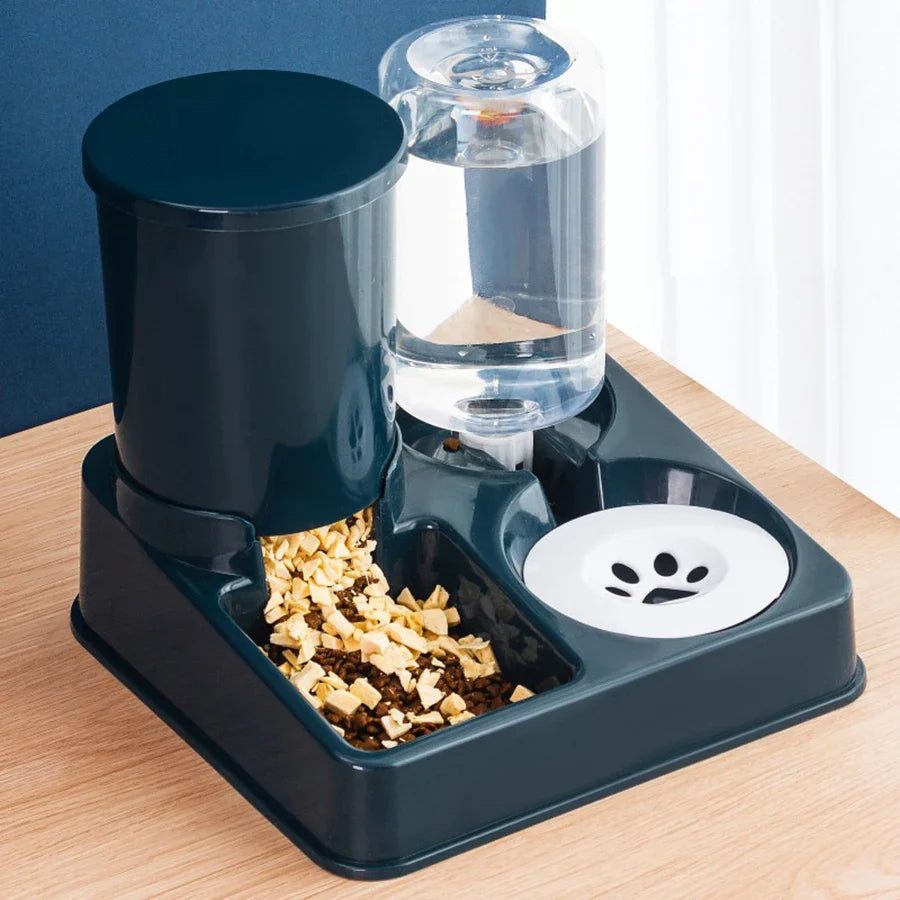 PetFlow Duo Futterstation | Automatischer Wasserspender | Ergonomisches Design | Modern & Praktisch