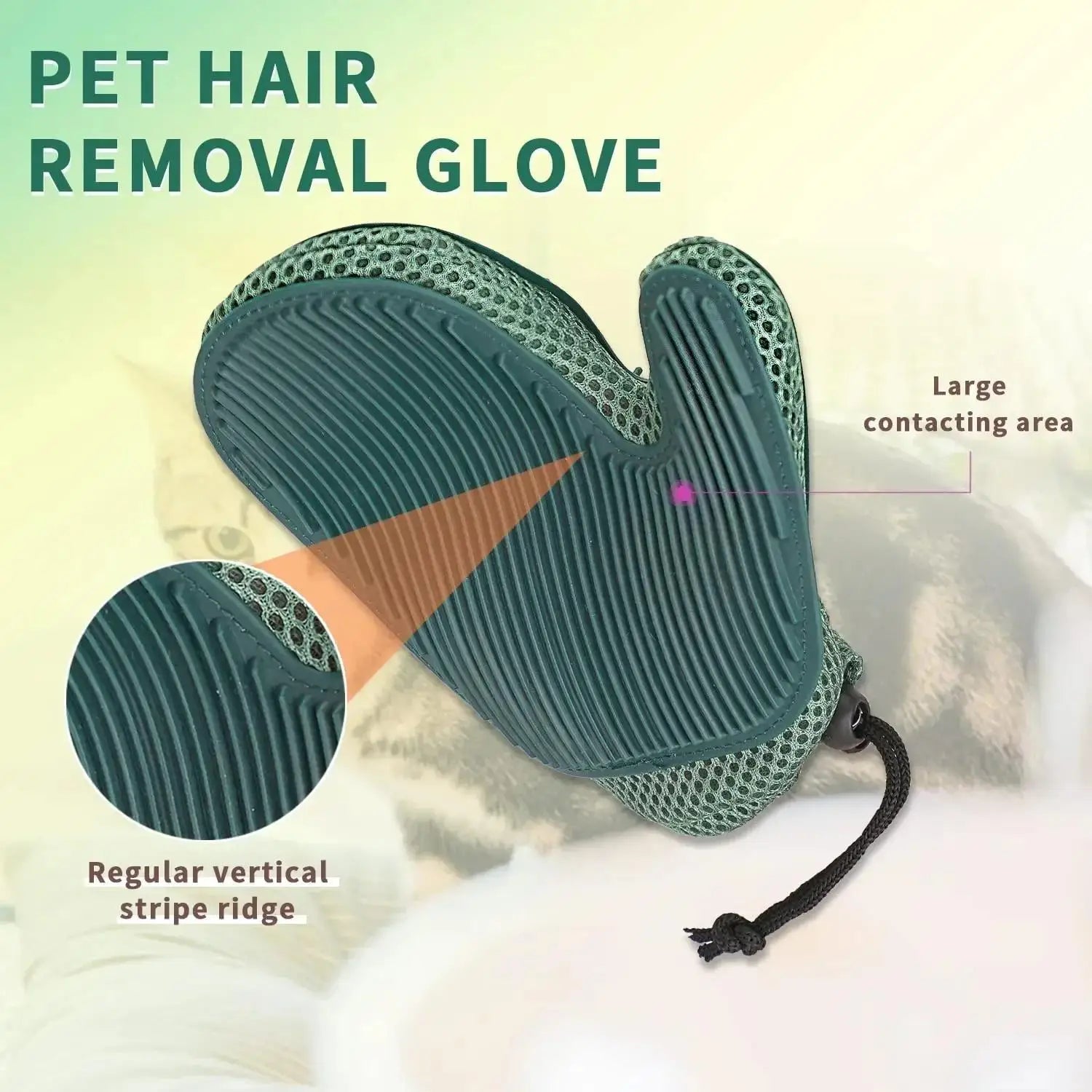 Groomio | Pflegehandschuh 2-in-1 | Silikon-Noppen & waschbar | Katzen, Hunde & Möbel