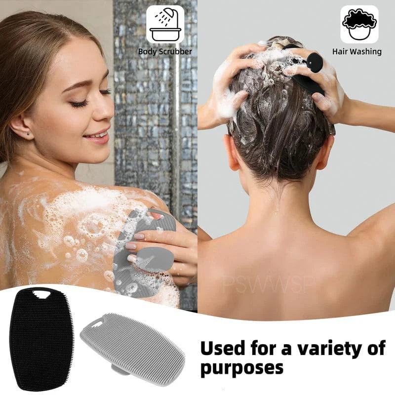 GlowWave Silikon Duschbürste | Sanftes Peeling & Massage | Für Gesicht & Körper | Hygienisch & Langlebig