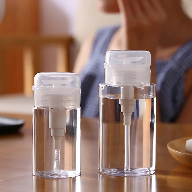 Fluidos Pumpflasche | Push-Down Spender | Wiederverwendbar & Hygienisch | 200ml Transparent