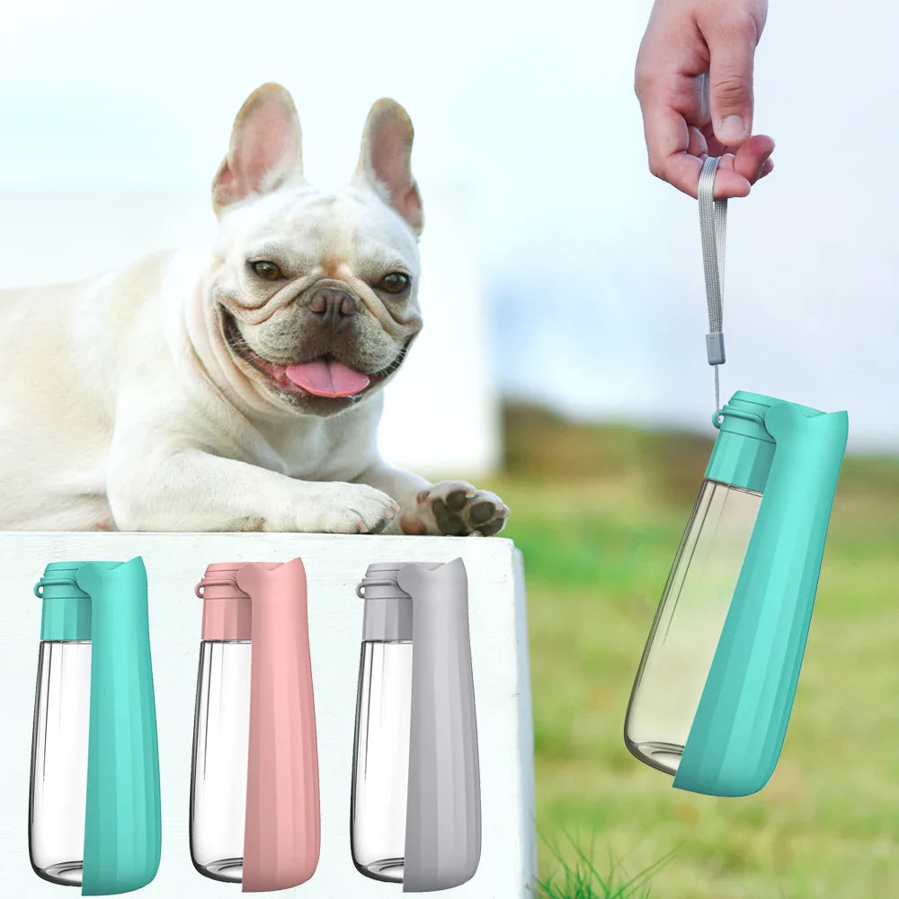 Furrivo SipFold | Faltbare Wasserflasche | Mit Trinkschale | Für Hunde & Katzen | Unterwegs & Auslaufsicher