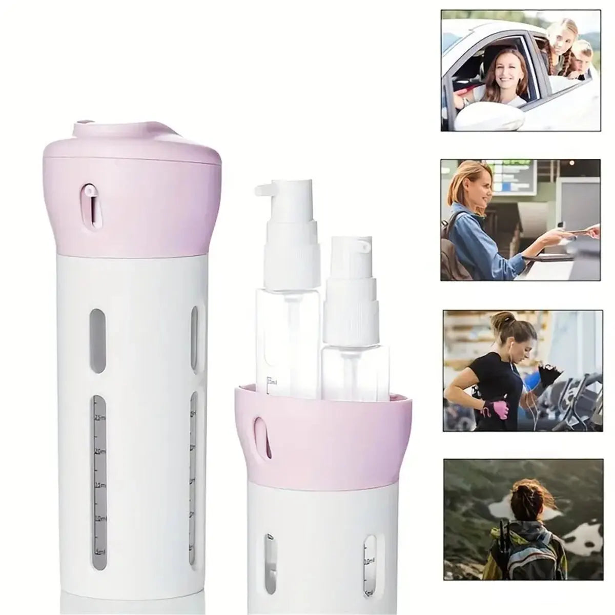 PackEase | 4-in-1 Reisedosierer | Auslaufsicher & TSA-konform