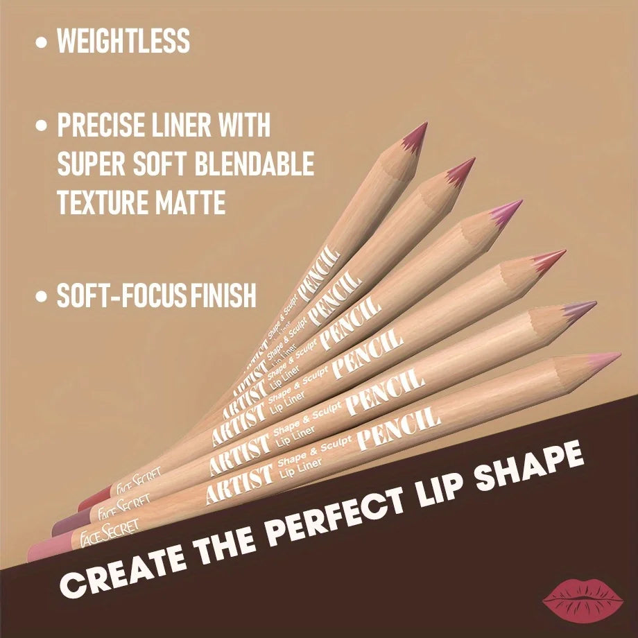 LuxeLips | 3er Set Lippenkonturenstift & Lippenstift | Matt & Wasserfest | Samtiges Finish für Perfekte Lippen