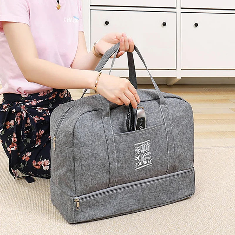TravelEase | Faltbare Reisetasche | Schuhfach, Nassfach & robustes Design | Für Kurztrips, Sport & Handgepäck