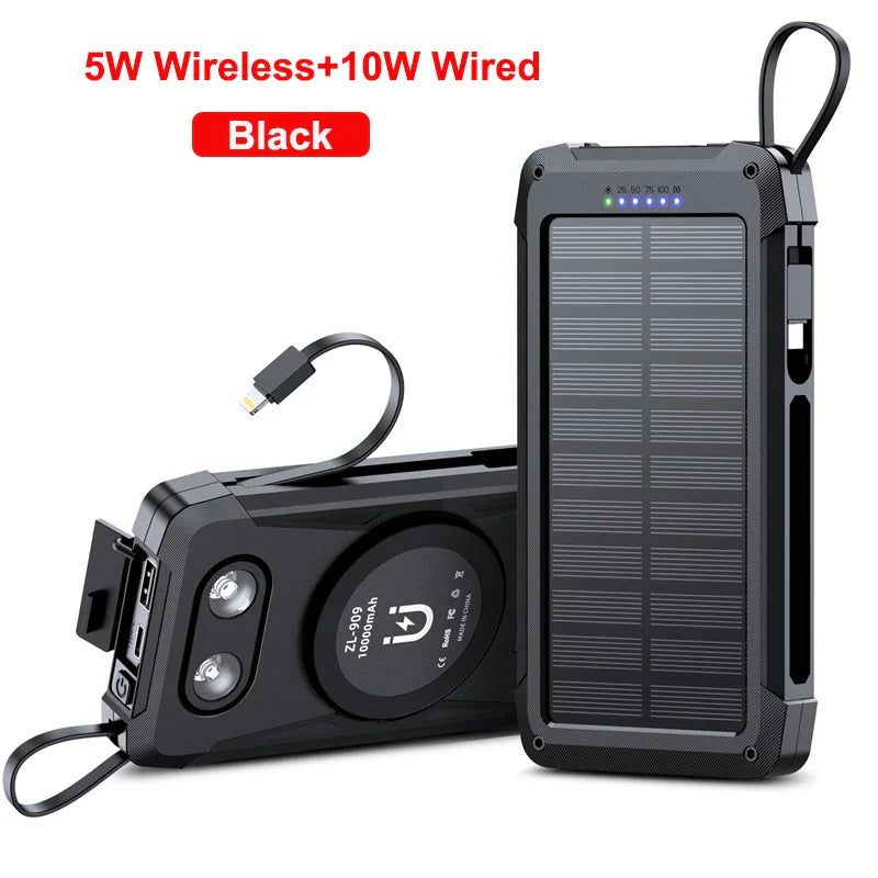 SolarMax Charge | Powerbank mit Solarpanel | Magnetisches Wireless Charging