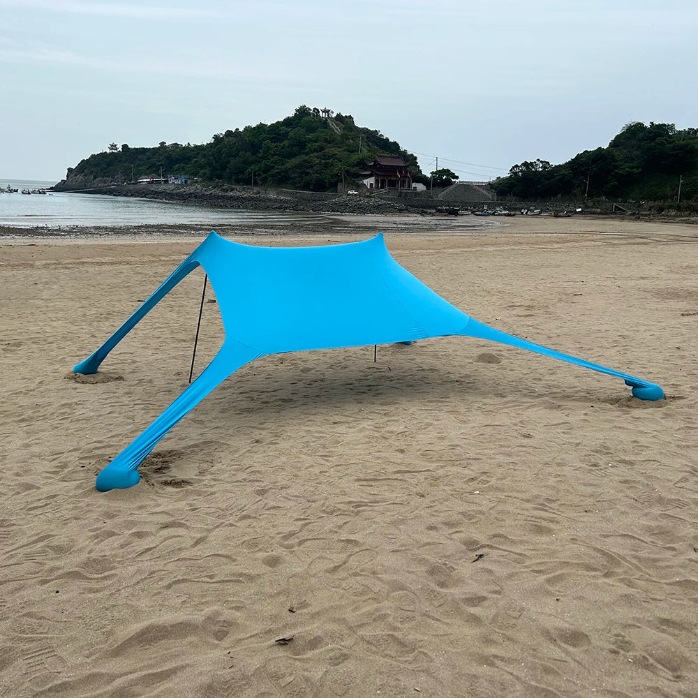 Sunlera ShadeDome | Strandmuschel UPF50+ | Für 3–4 Personen | Wasserdicht & Windstabil | 200×200×170 cm