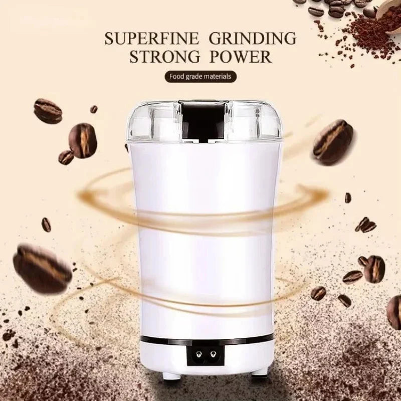 Aromiqo | Elektrische Mühle | Edelstahlklingen & vielseitig | Kaffee, Gewürze & mehr