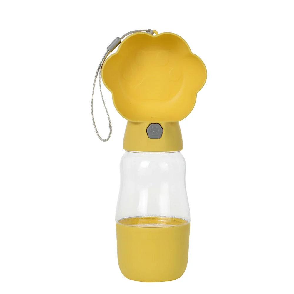 Pawava DuoGo | Wasser & Futterflasche | 2-in-1 Design | Für Unterwegs | Auslaufsicher & Kompakt