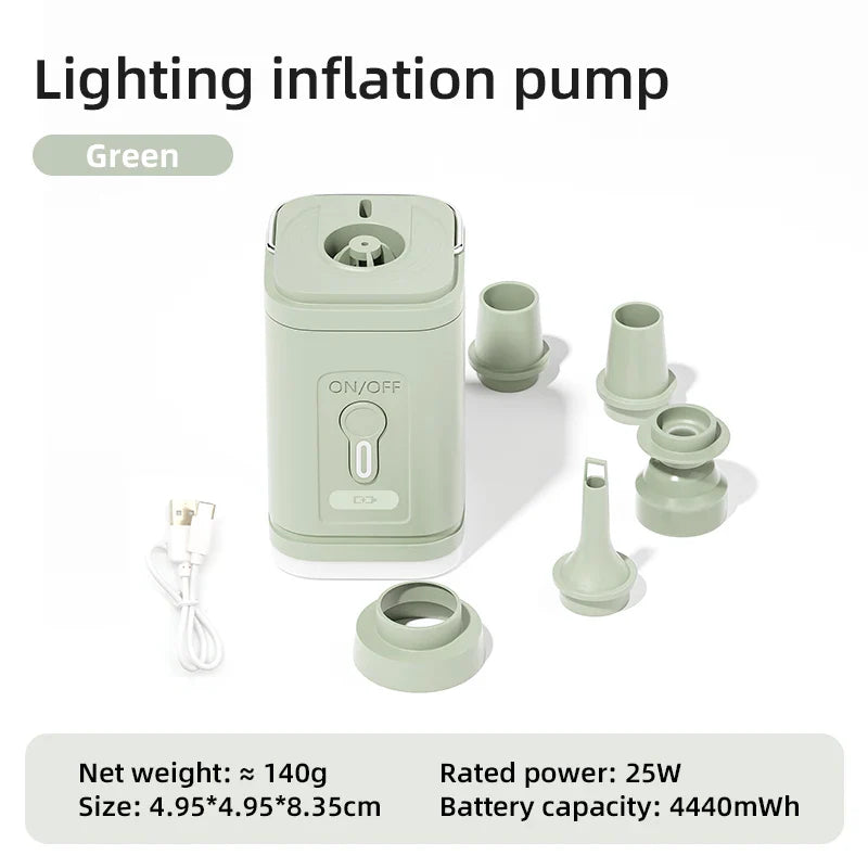 AirZipp Mini Luftpumpe | Elektrisch & USB-Aufladbar | Kompakt & Leicht | Für Outdoor & Reise